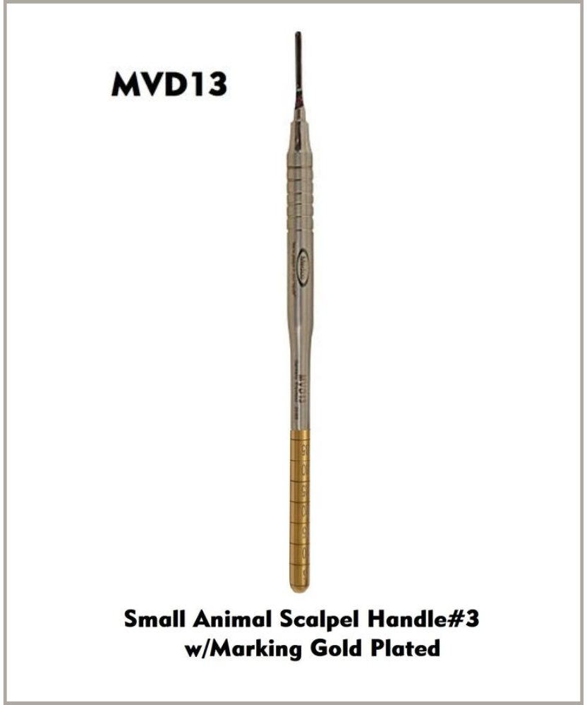Small Animal Round Scalpel Handle #3 with Markings