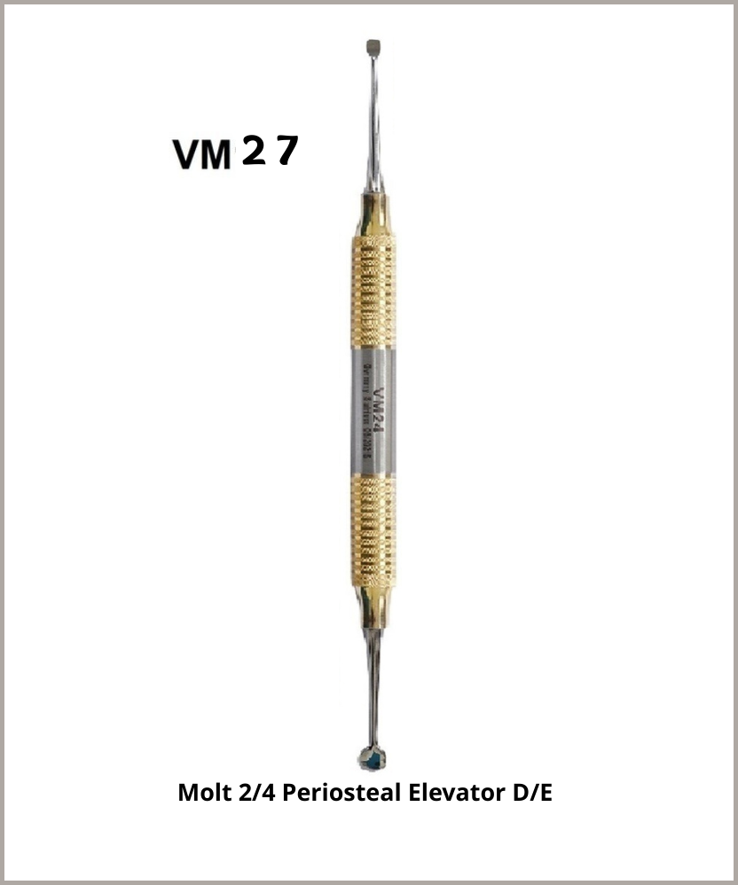 Molt 2/4 Periosteal Elevator D/E Gold Plated