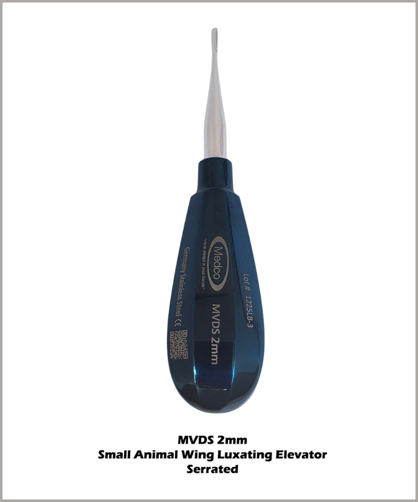 Small Animal Wing Luxating Elevator 2.0mm Serrated