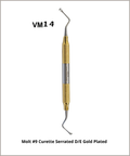 Molt #9 Curette Serrated D/E Gold Plated