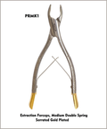 Extraction Forceps, Medium Double Spring Serrated Jaws