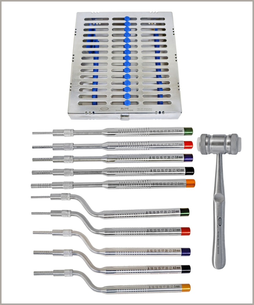 Sinus Lift Osteotome Kit Straight and Offset Concave