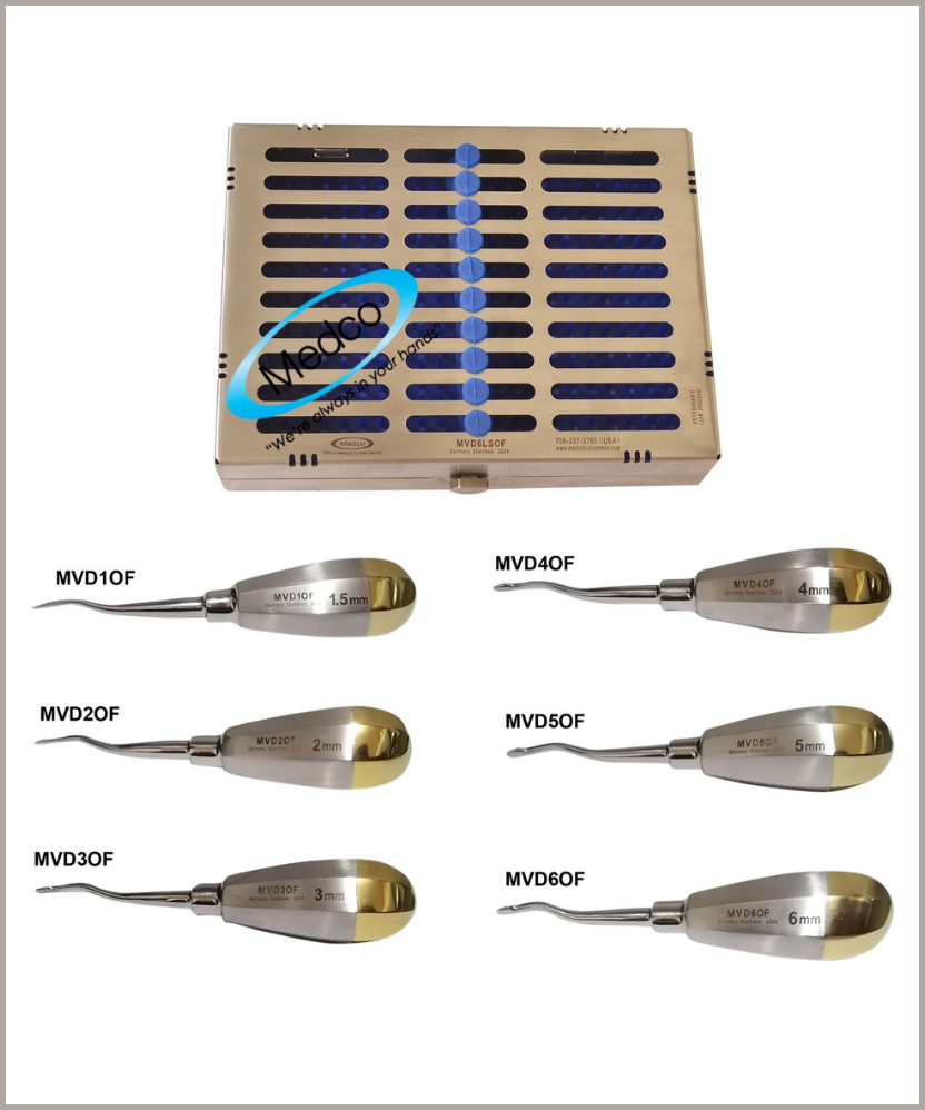 Medco Wing Luxating Set of 6 - 1.5mm - 6mm Serrated Off-Set w/ Case