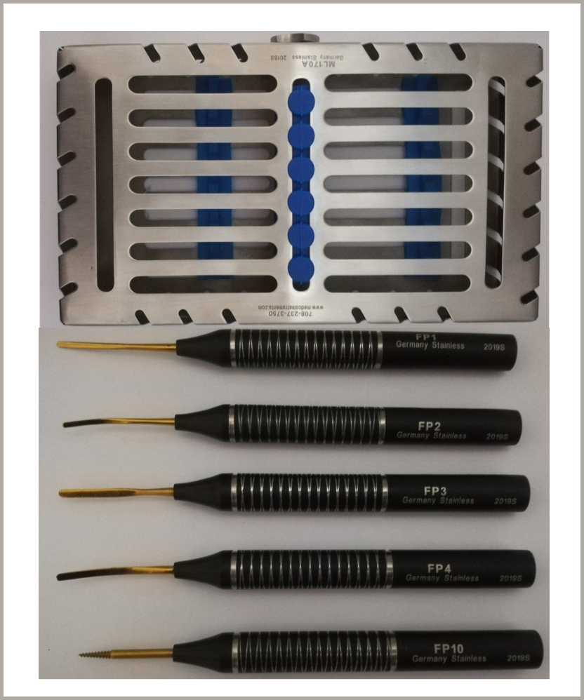 Flex Peritome set of 5 with Metal Case