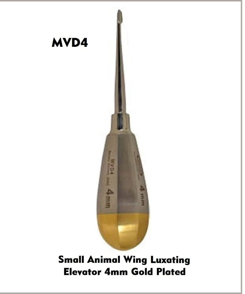 Small Animal Wing Luxating Elevator 4mm Plain