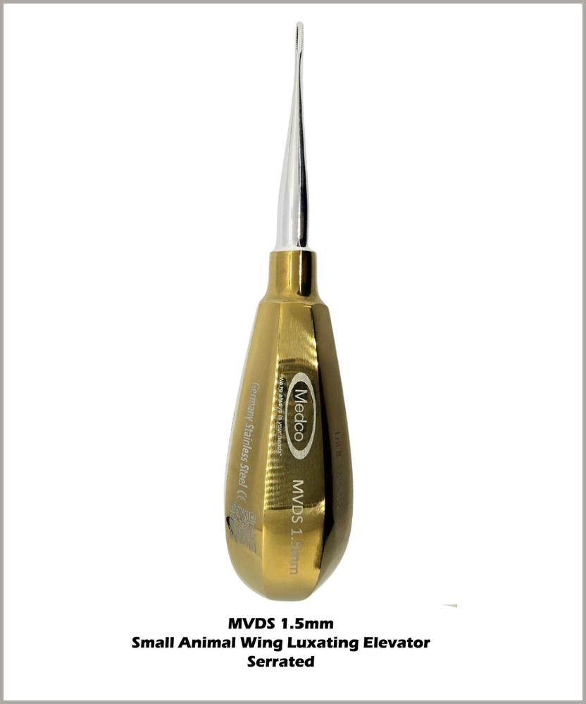 Small Animal Wing Luxating Elevator 1.5mm Serrated