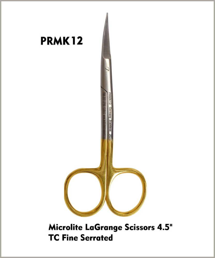 LaGrange Scissors 4.5" TC Fine Serrated Blades